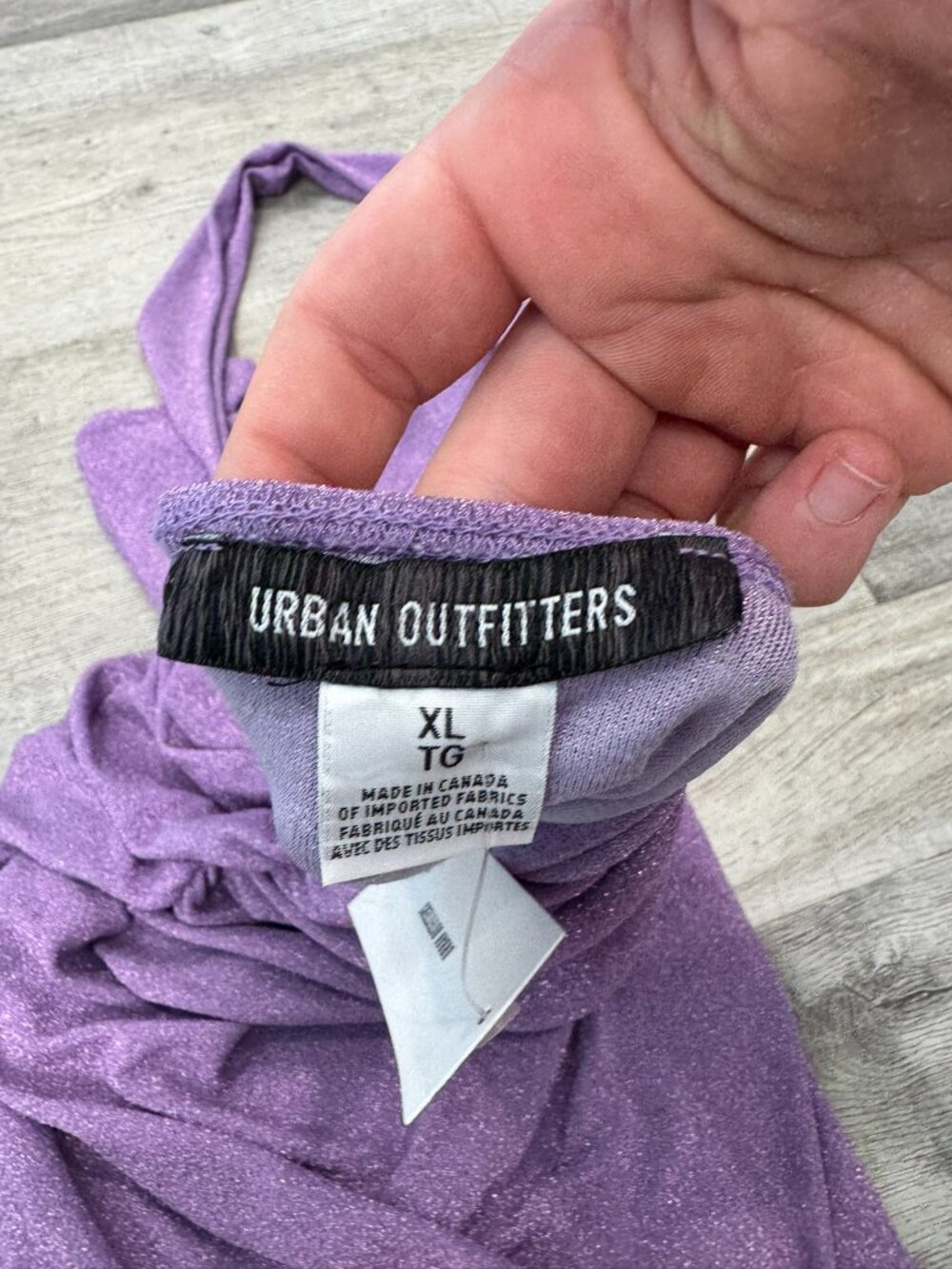Urban Outfitters NWT Purple Glitter Halter Mini Dress Size XL C37 - Picture 3 of 6